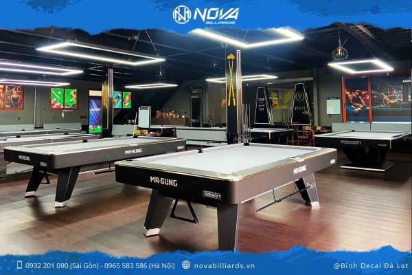 Bàn MR-SUNG màu đen được Nova Billiards lắp đặt tại Bình Decal Club Đà Lạt