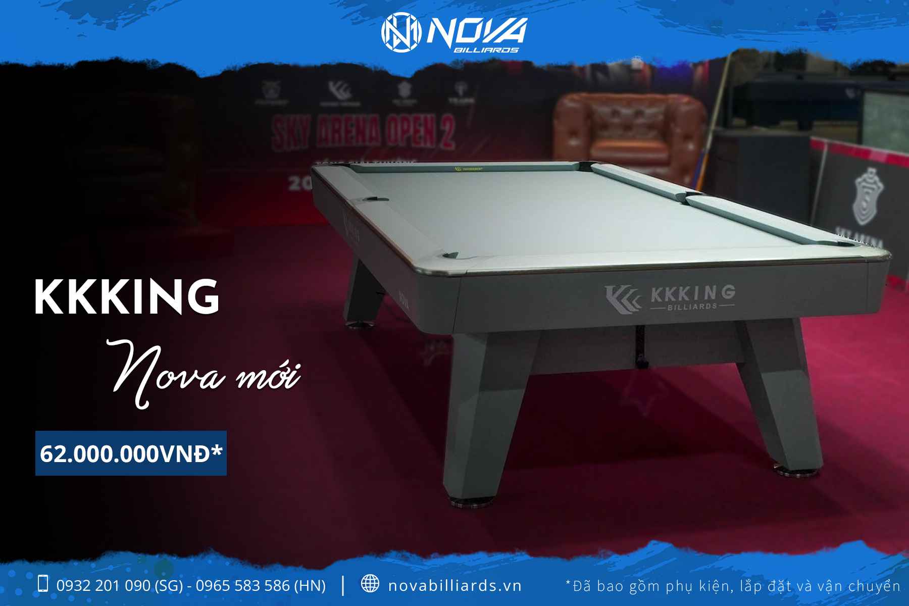 KKKing Nova với tone xám xanh cá tính nhưng không kém phần tinh tế