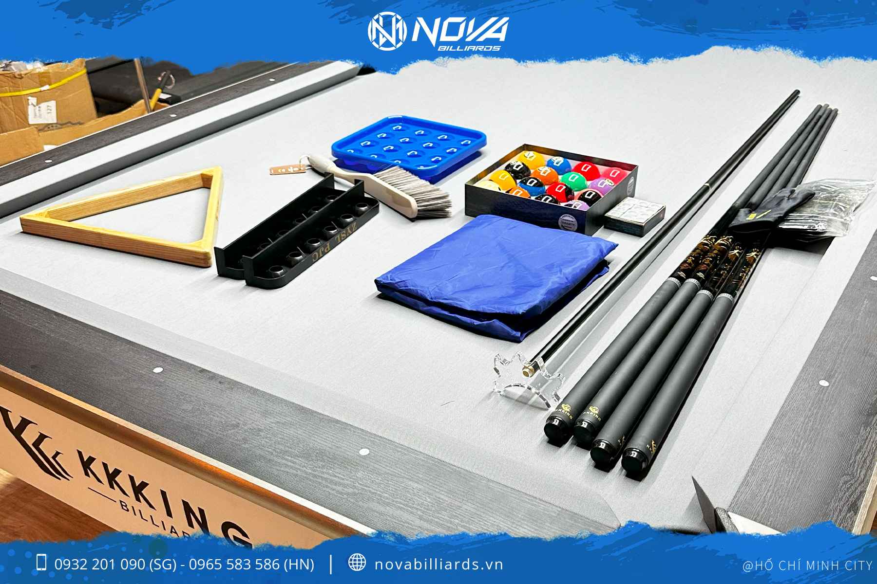 Lắp bàn bida KKKing tại nhà khách hàng TP.HCM – Nova Billiards