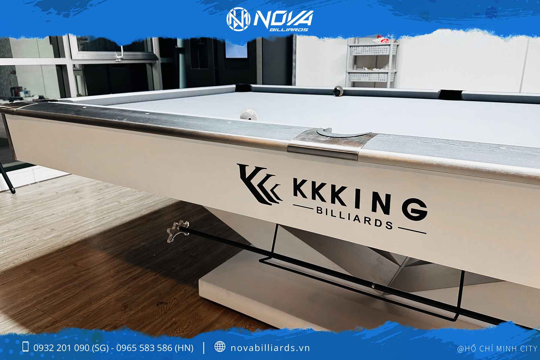 Bàn bida lắp đặt tại nhà khách hàng TP.HCM bởi Nova Billiards