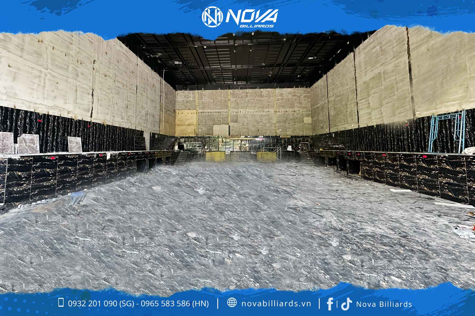 thi công clb bida galaxy