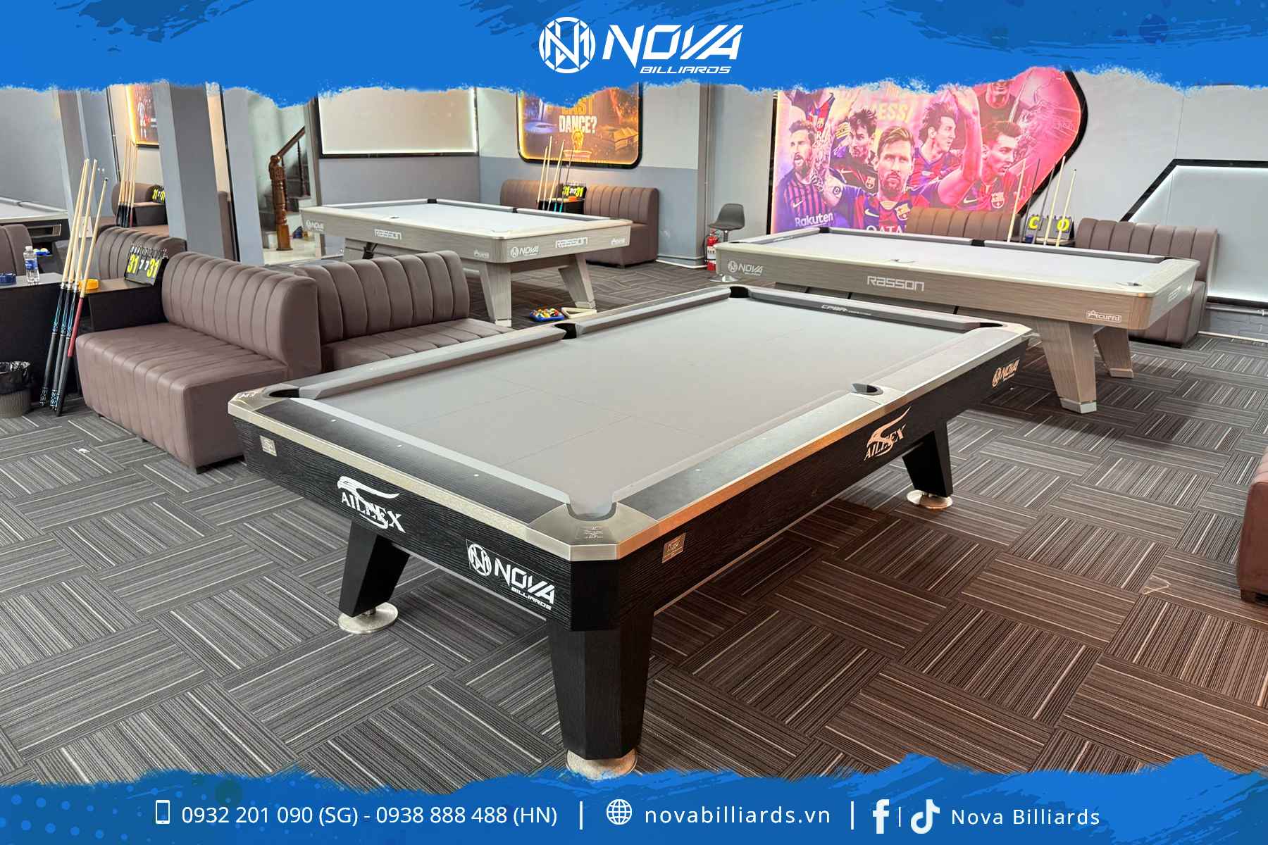 Hình ảnh thực tế bàn Aileex 2026 tại MD Billiards